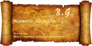 Nyemecz Gizella névjegykártya